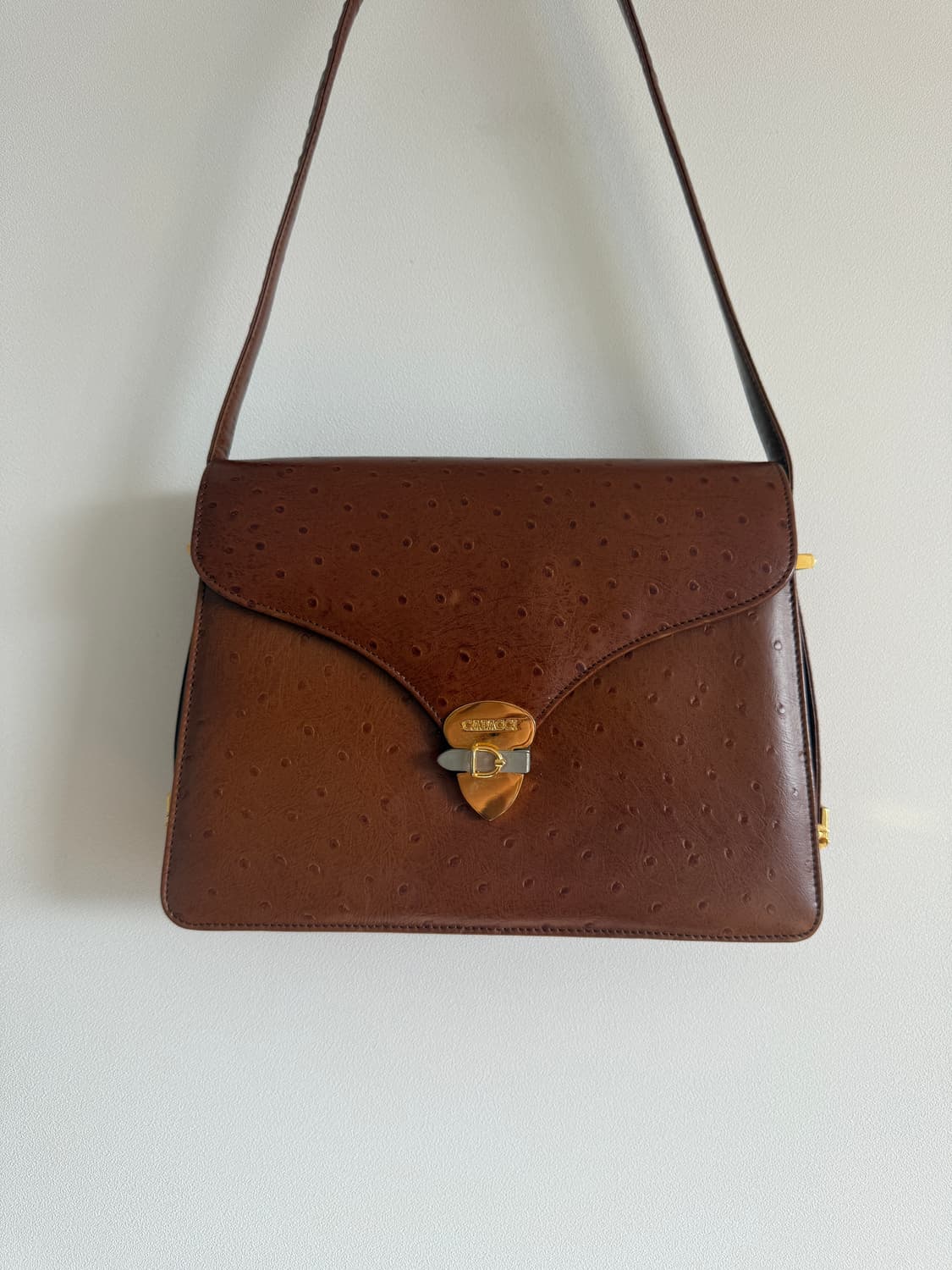 Pre owned 빈티지 레더 숄더백 상품이미지2