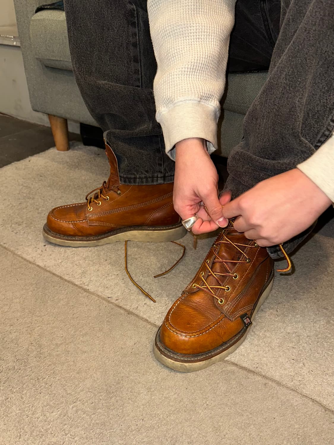 Thorogood USA moc toe leather boots (9) 상품이미지1