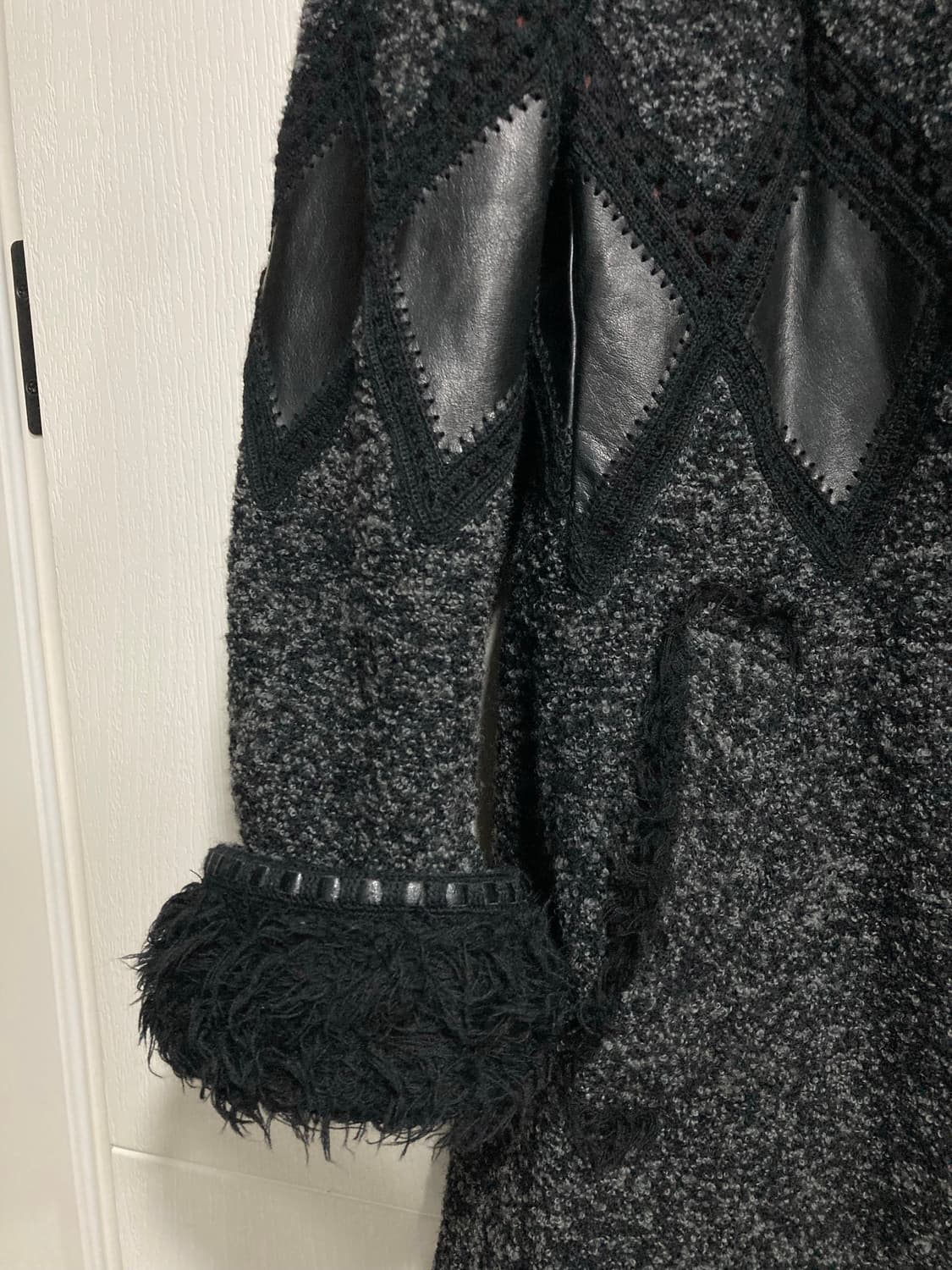 요시유키 코니시 아가일 퍼 코트 자켓 상품이미지6