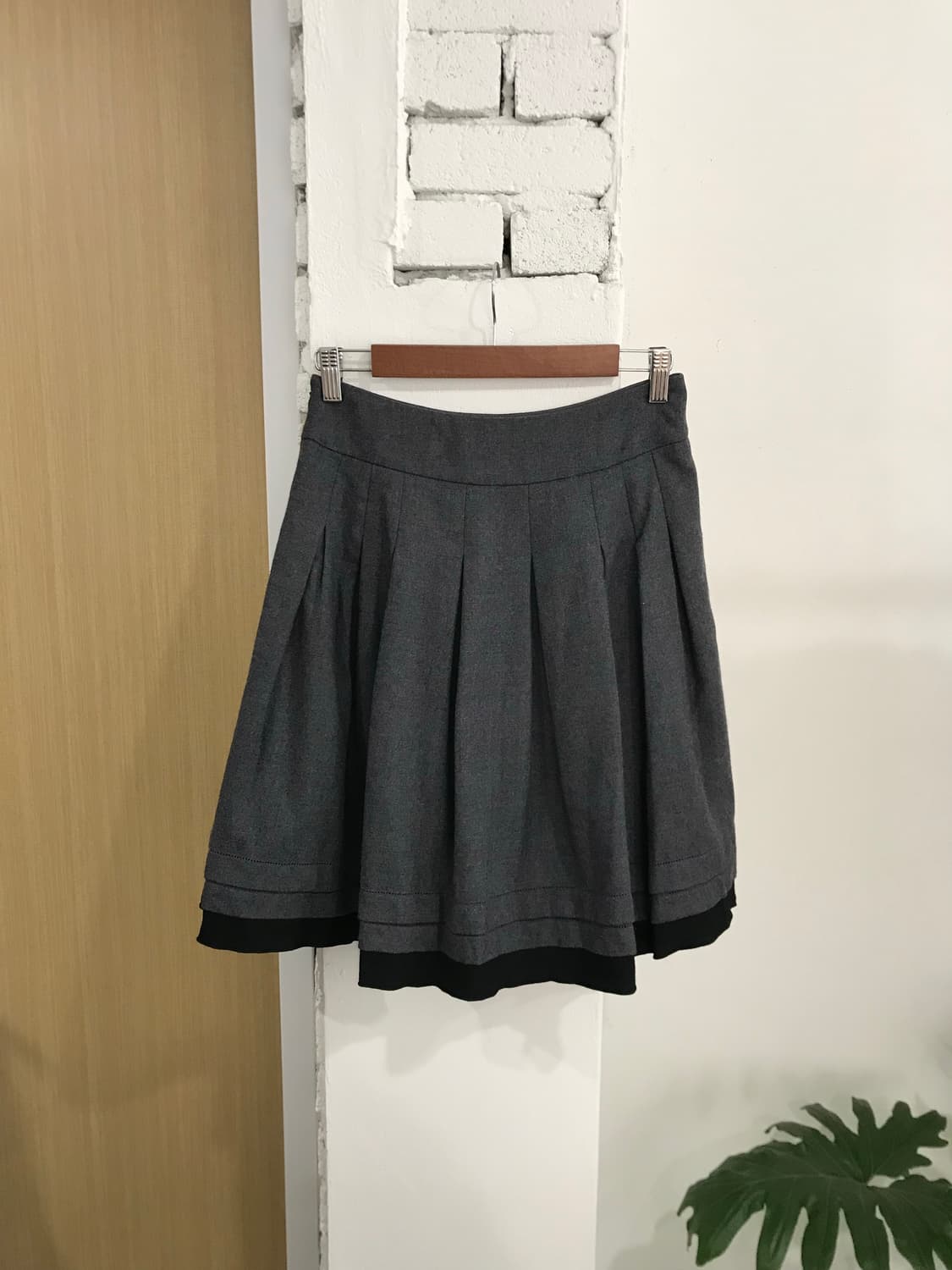 빈티지 투톤 스커트 상품이미지4