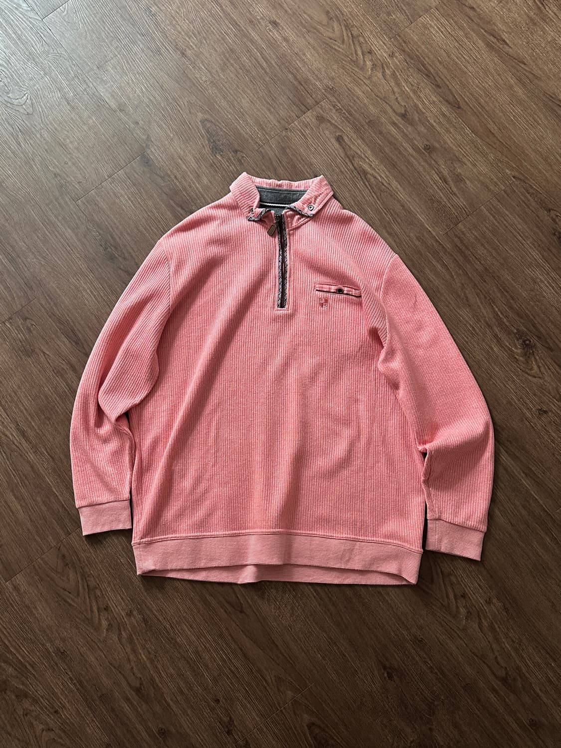 Nicole Morrison 웜톤 핑크 하프집업 니트 상품이미지8