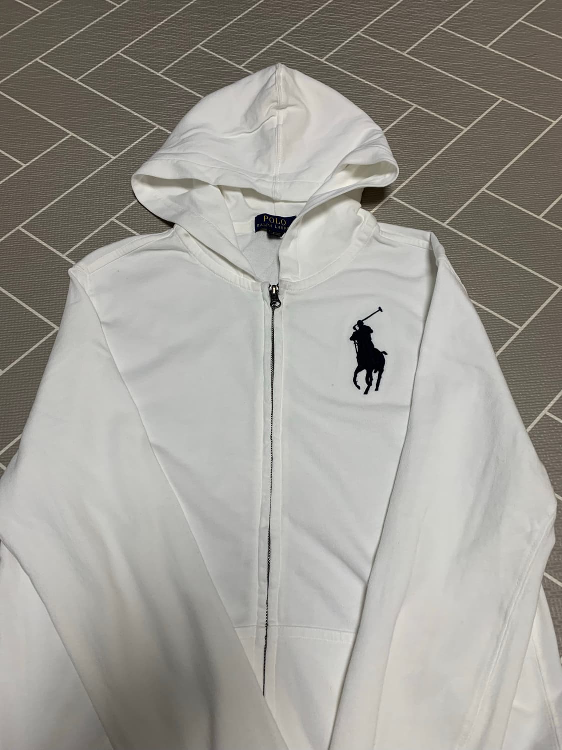 폴로 빅포니 후드집업 화이트 상품이미지1