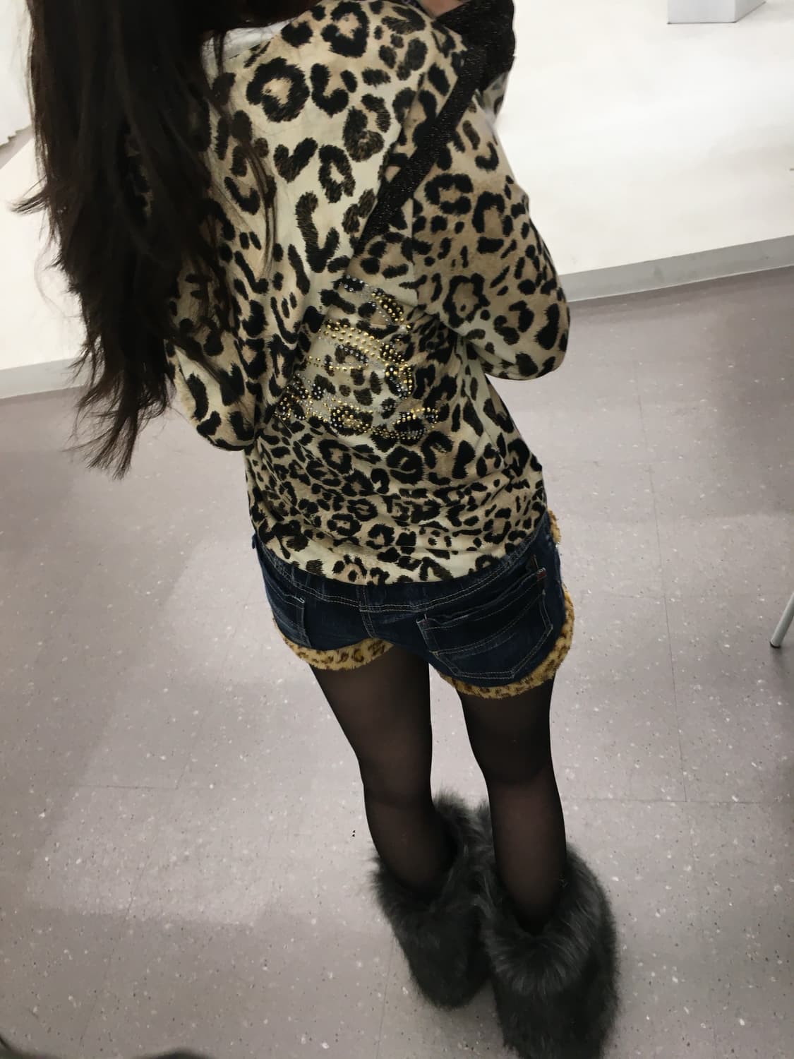 leopard gyaru zip-up 상품이미지6