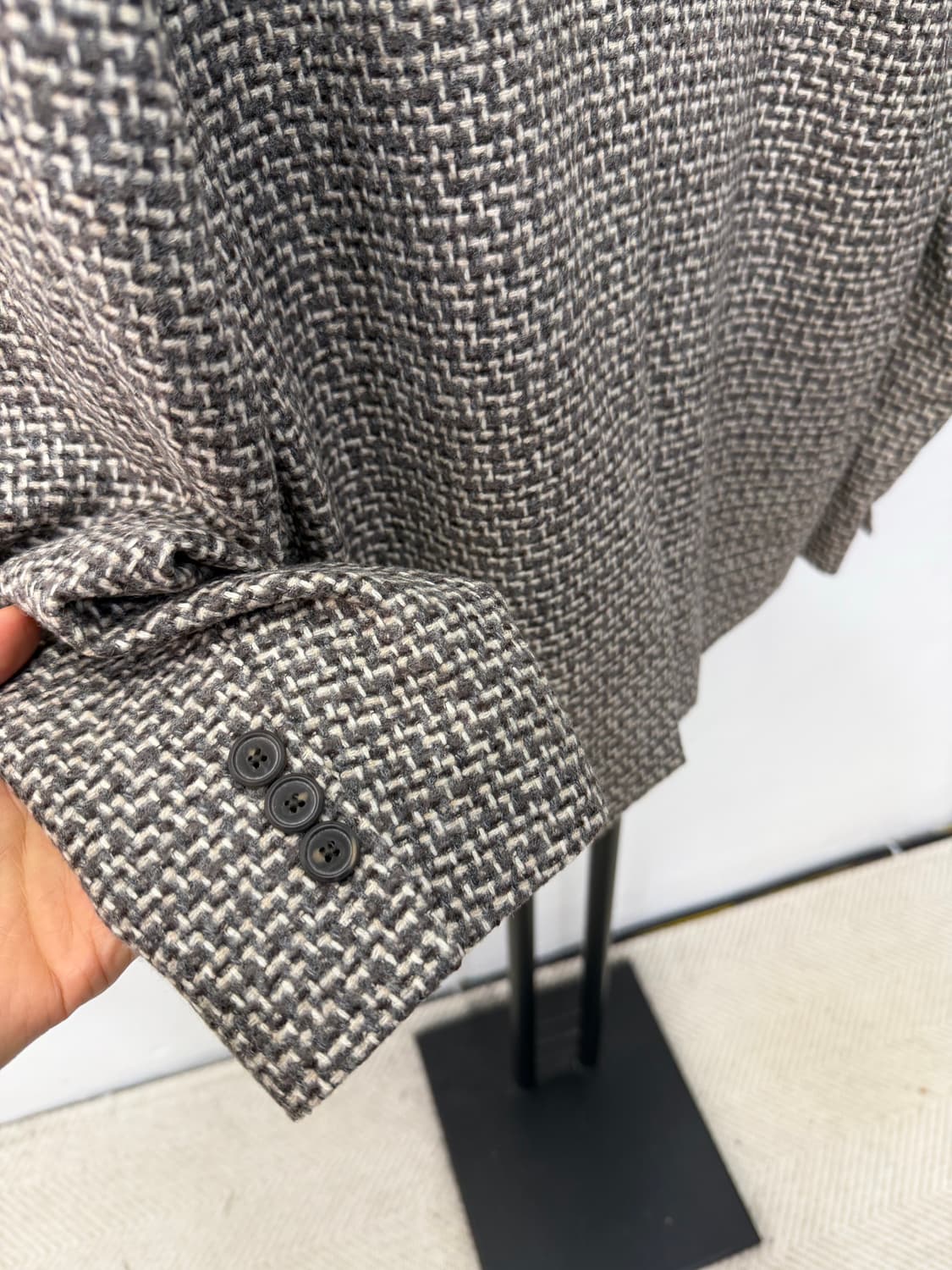 정품) TIME 타임옴므 24ss 헤링본 더블 브레스티드 자켓 100 상품이미지4