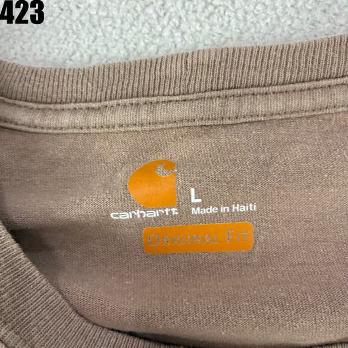 칼하트 포켓 반팔티 브라운 L 상품이미지2