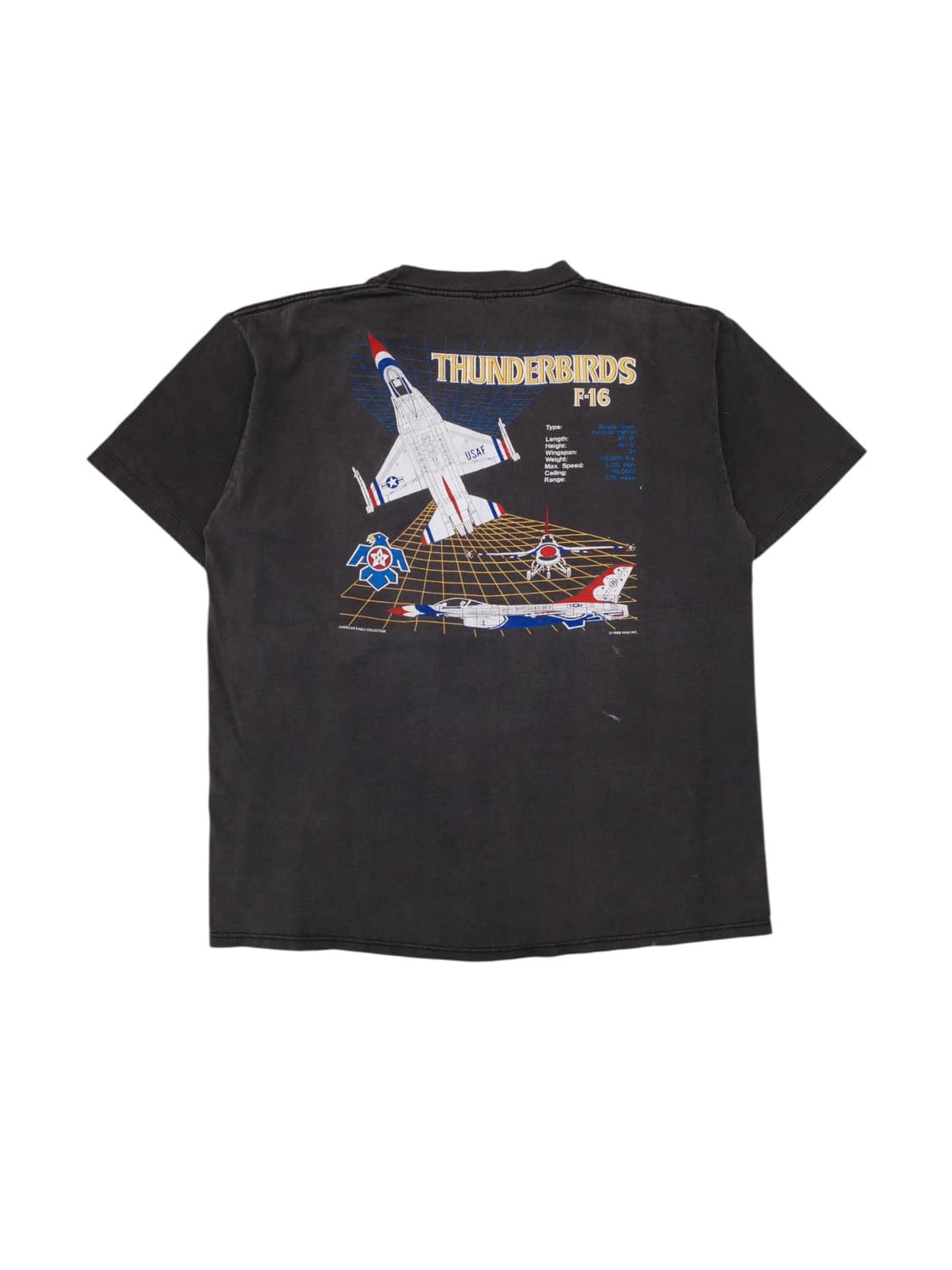 80‘s 미국 전투기 F-16 티셔츠 상품이미지4