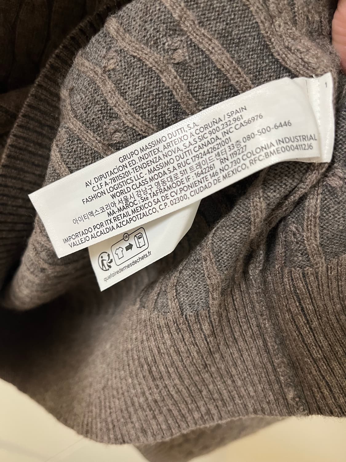 Massimo Dutti 마시모두띠 남성 케이블니트 L 상품이미지4