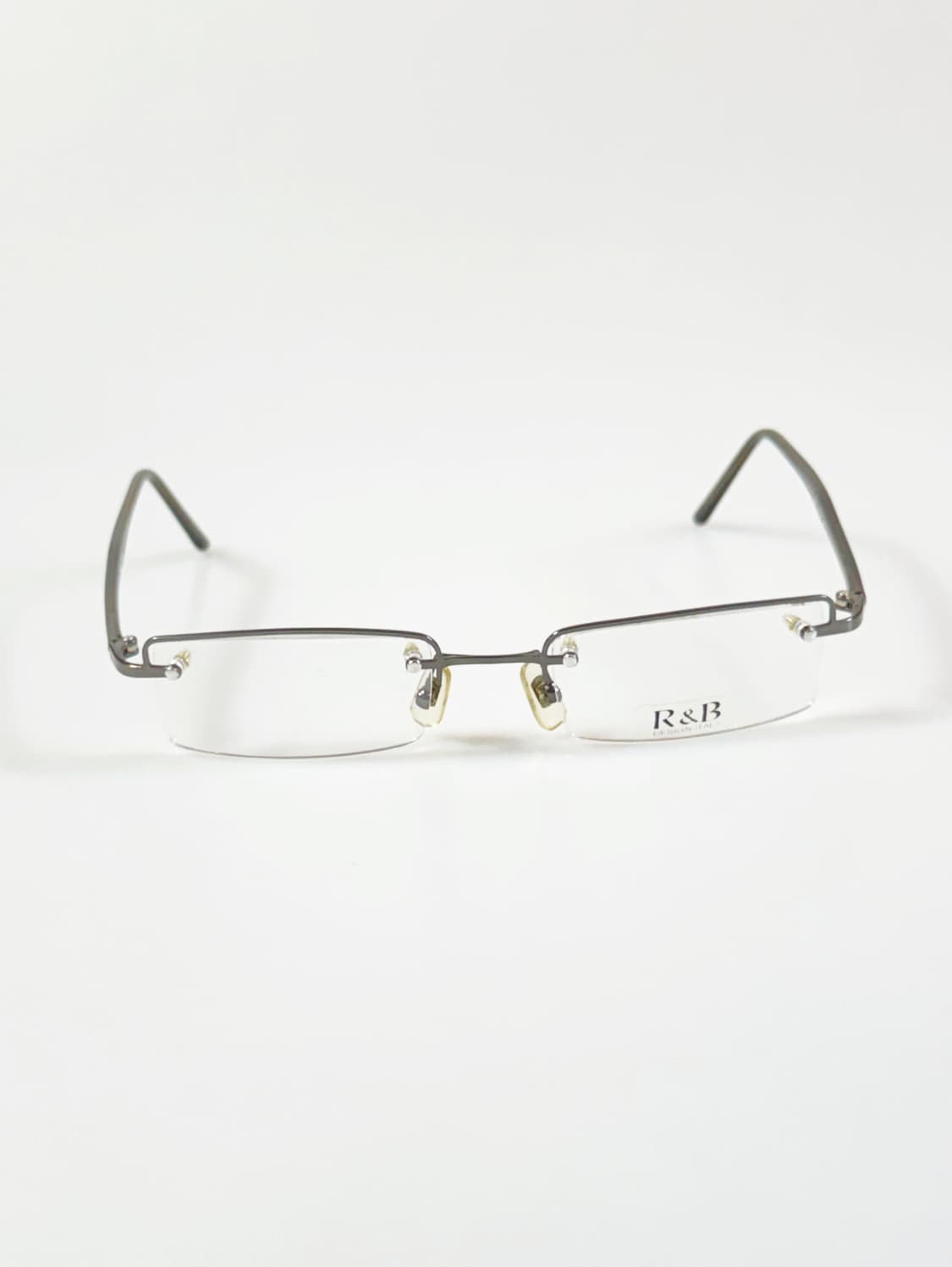 R&B EYEWEAR 반무테 스퀘어 메탈 빈티지 안경 상품이미지2