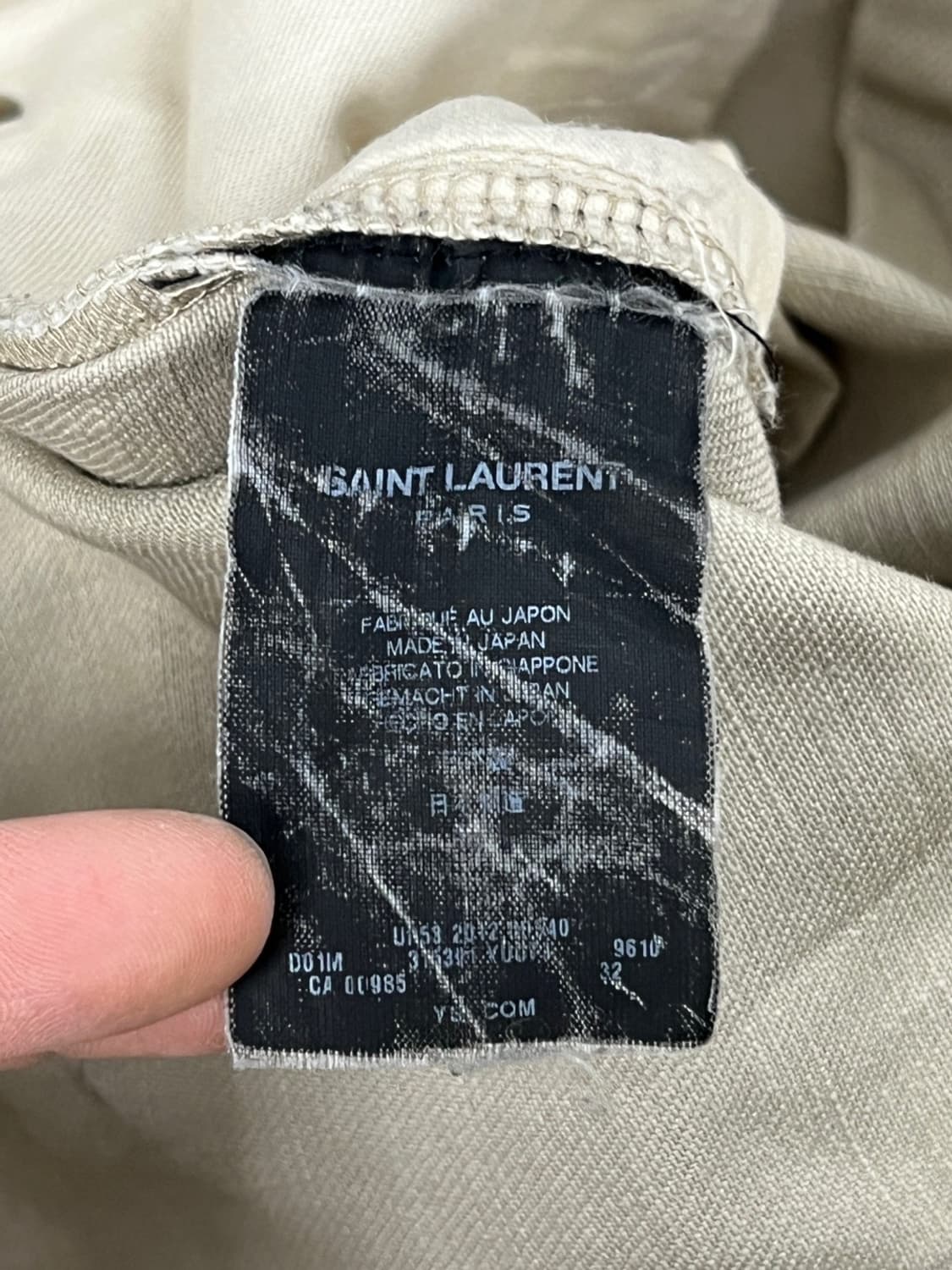 생로랑 13SS D01 라이트베이지 슬림진 상품이미지10