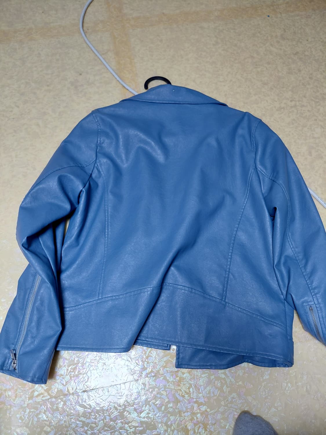 블루 레더자켓 상품이미지3
