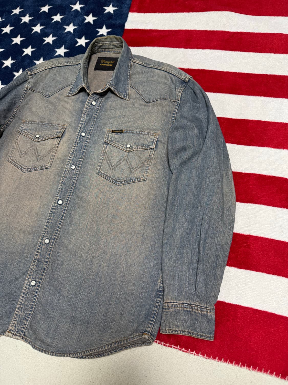 랭글러 웨스턴 데님셔츠 Wrangler Western shirt [XL] 상품이미지3