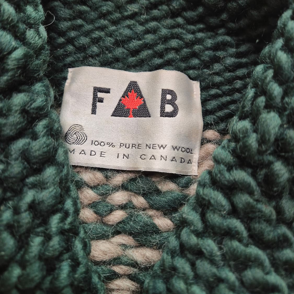 FAB 캐나다 사슴 패턴 헤비울 코위찬 성인 L-XL 상품이미지6