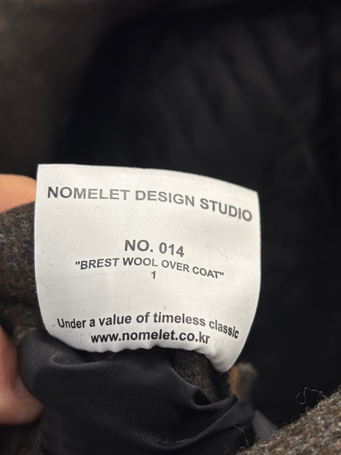 NOMELET 브레스트 울 오버 코트 상품이미지6