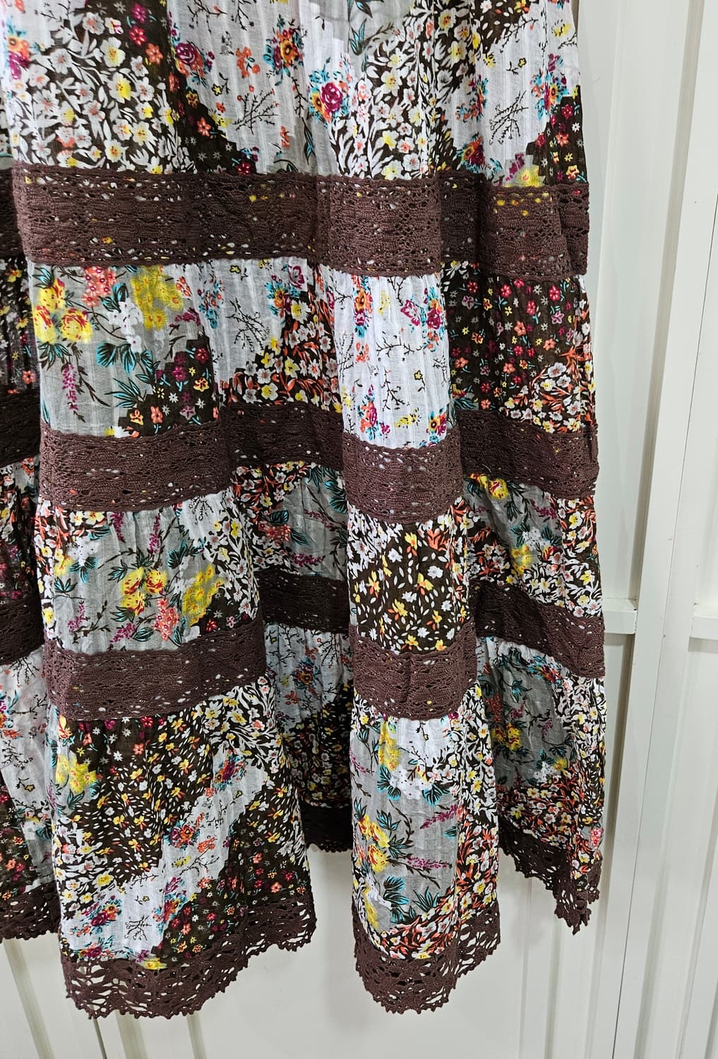 플라워 레이스 셔링 패치원피스 상품이미지5