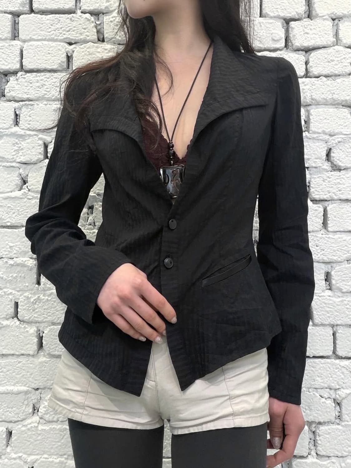 er Stripe Single Button Jacket 상품이미지2