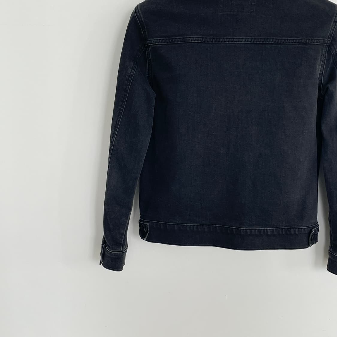 올세인츠 블랙 데님 트러커 청자켓 털 탈부착 상품이미지6