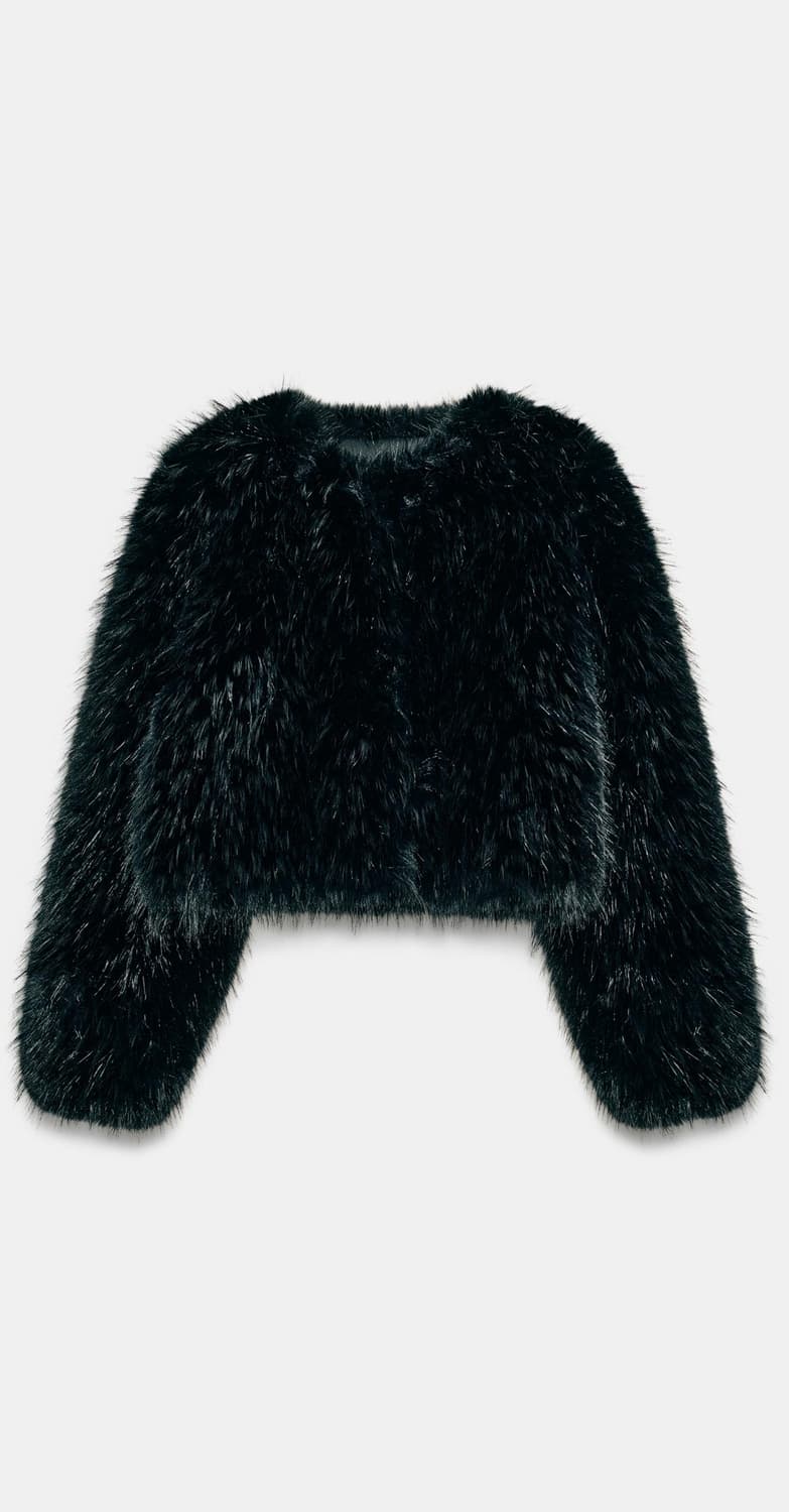 자라 페이크퍼 숏 코트 새상품 상품이미지1