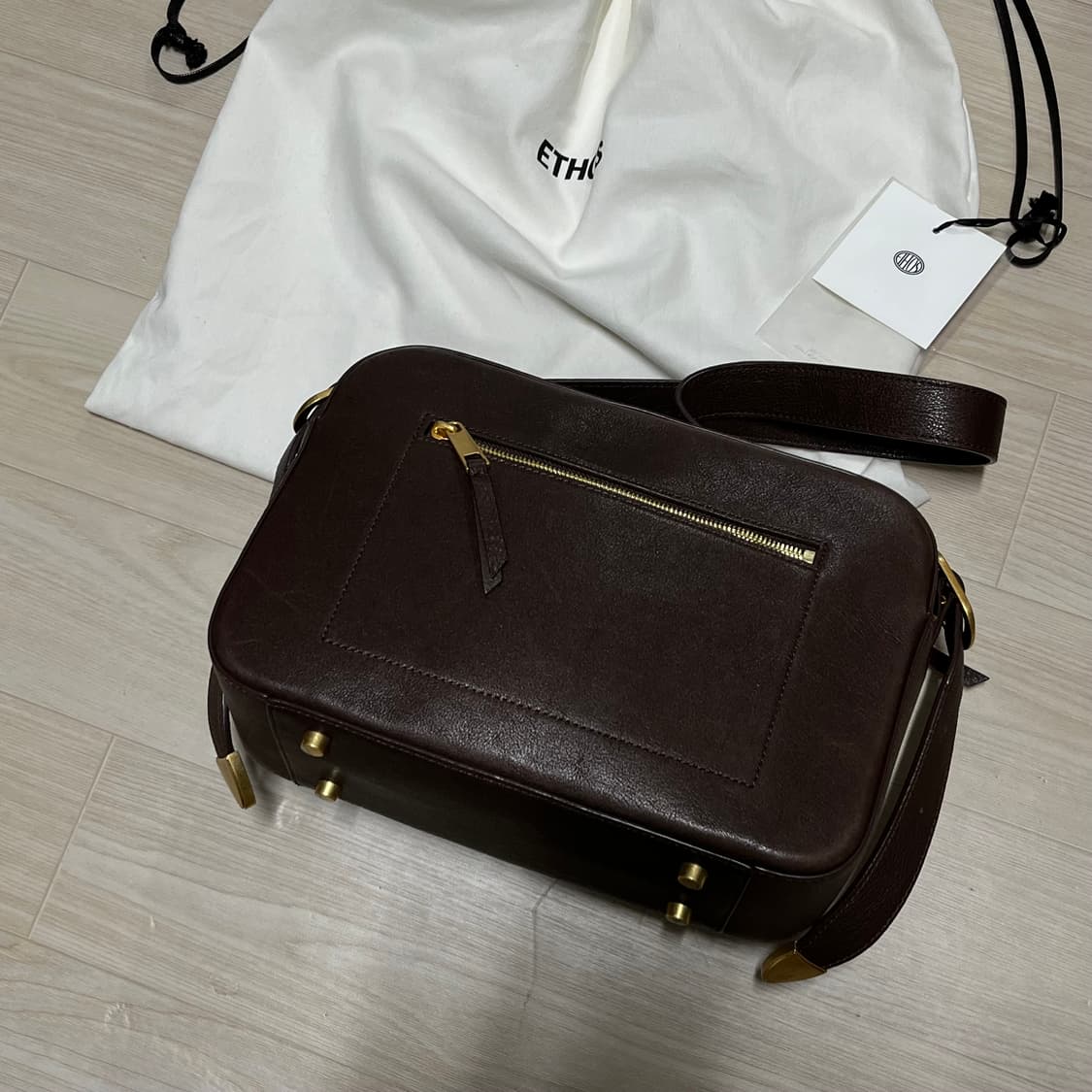 🏷️ 에토스 투포켓 레더백 / 브라운 상품이미지8