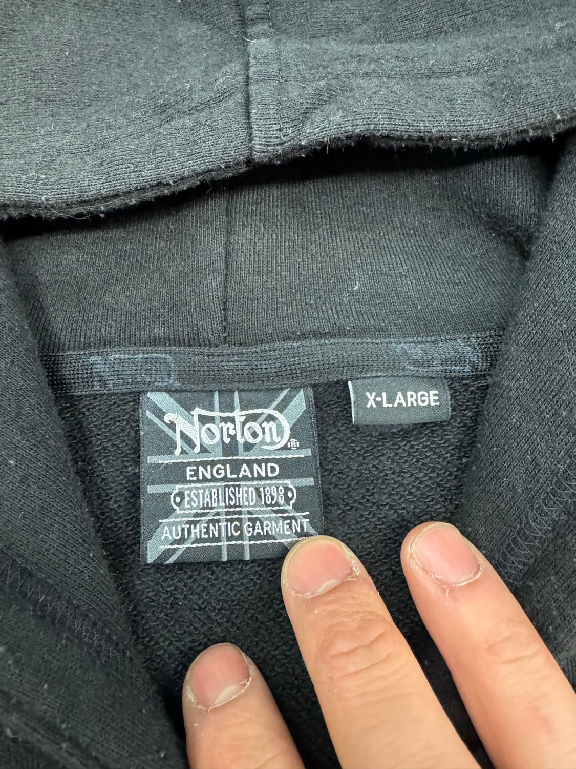 XL)노턴 빈티지 체커 프린팅 후드집업 상품이미지5