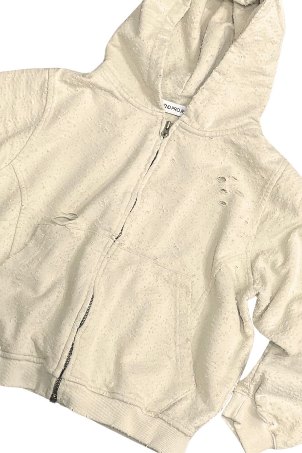 wknd project 데미지 투웨이 후드 상품이미지5