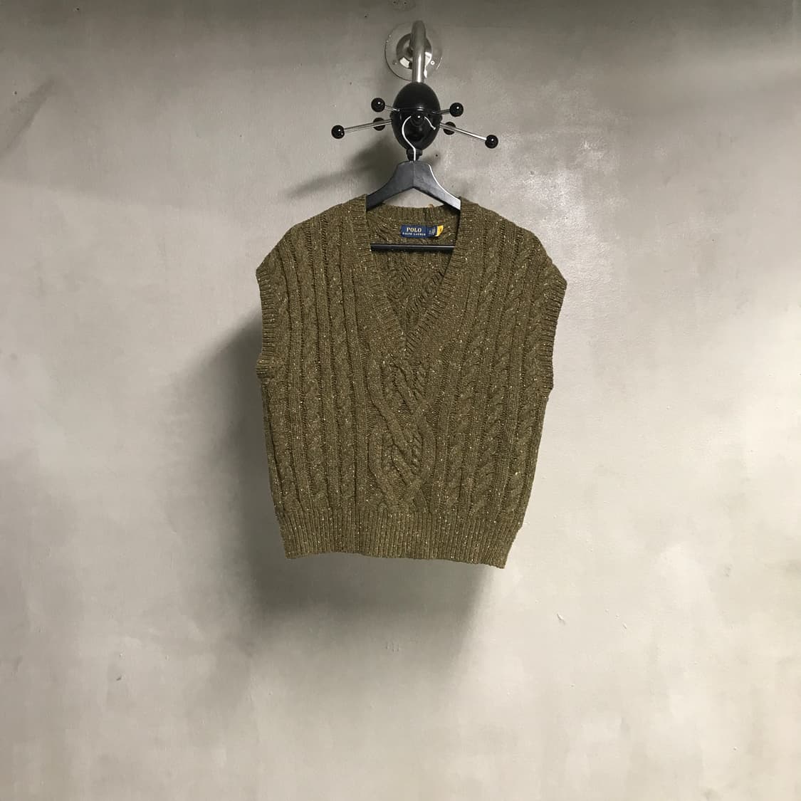 폴로 랄프로렌 아란 니트 베스트 S 상품이미지1