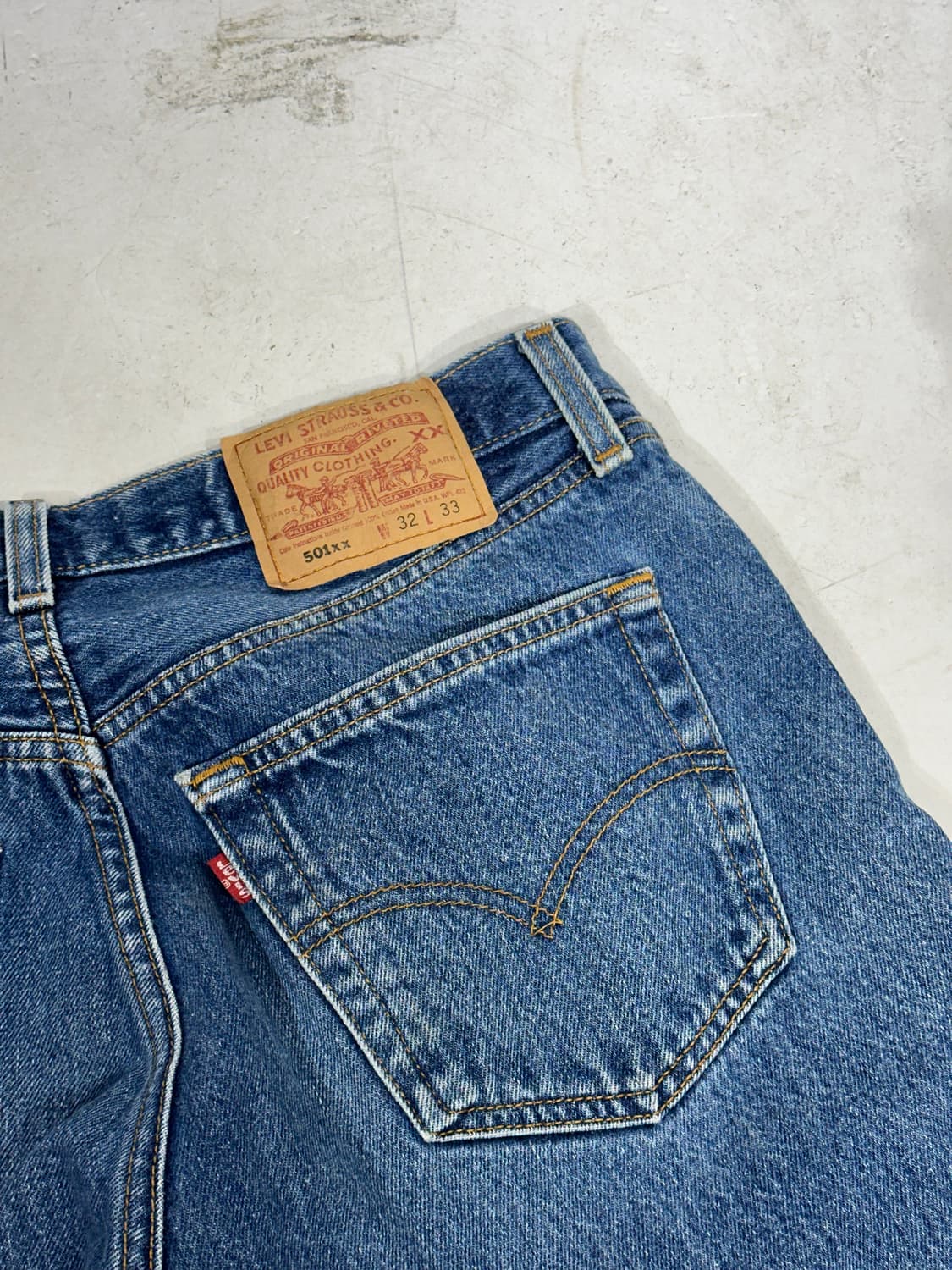 리바이스 501 x USA 중청 와이드 데님 팬츠 상품이미지6