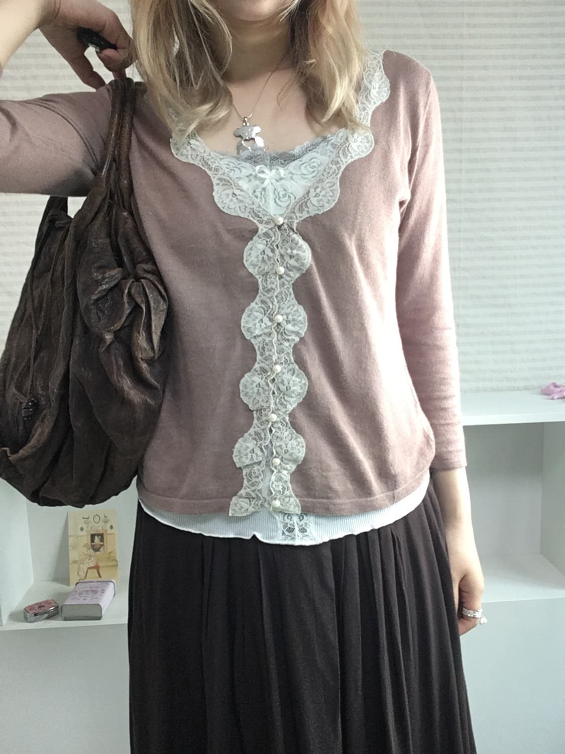 jpn vintage rose pink lace pearl cd 상품이미지6