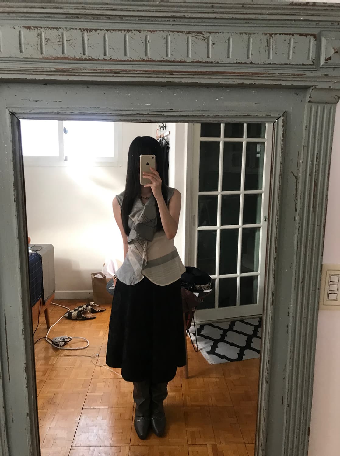 vintage frill pattern shirts 상품이미지4