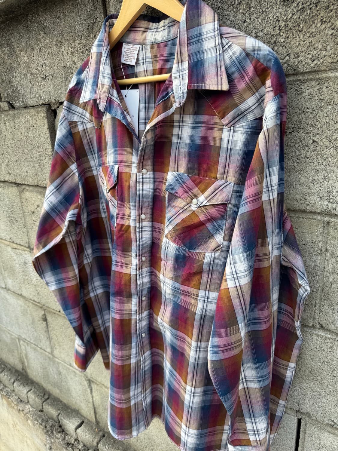 80s 웨스턴프론티어 빈티지 체크 웨스턴 셔츠 빅사이즈  상품이미지4