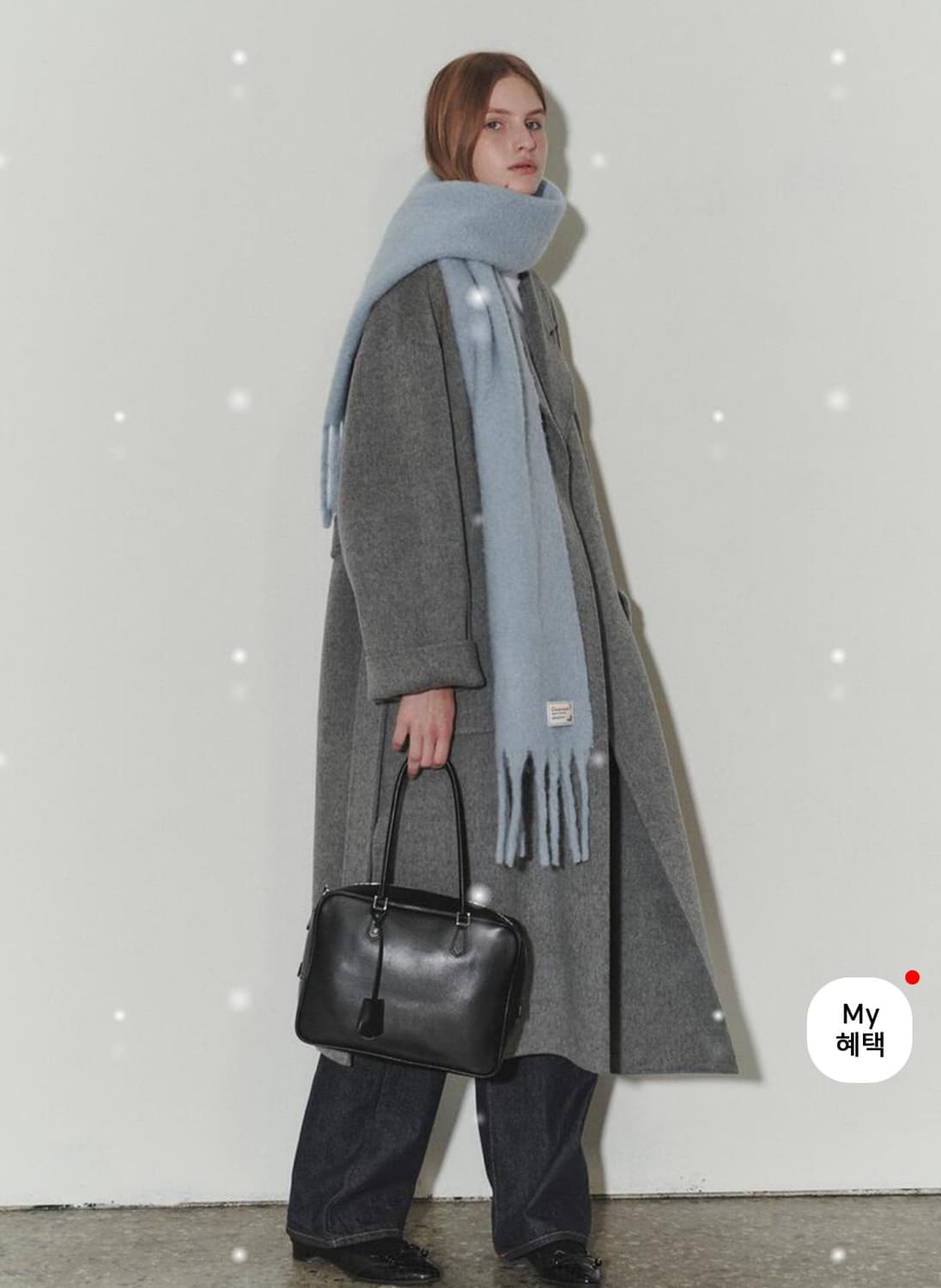 던스트 핸드메이드 캐시미어 로브 코트 멜란지 그레이 m 상품이미지1
