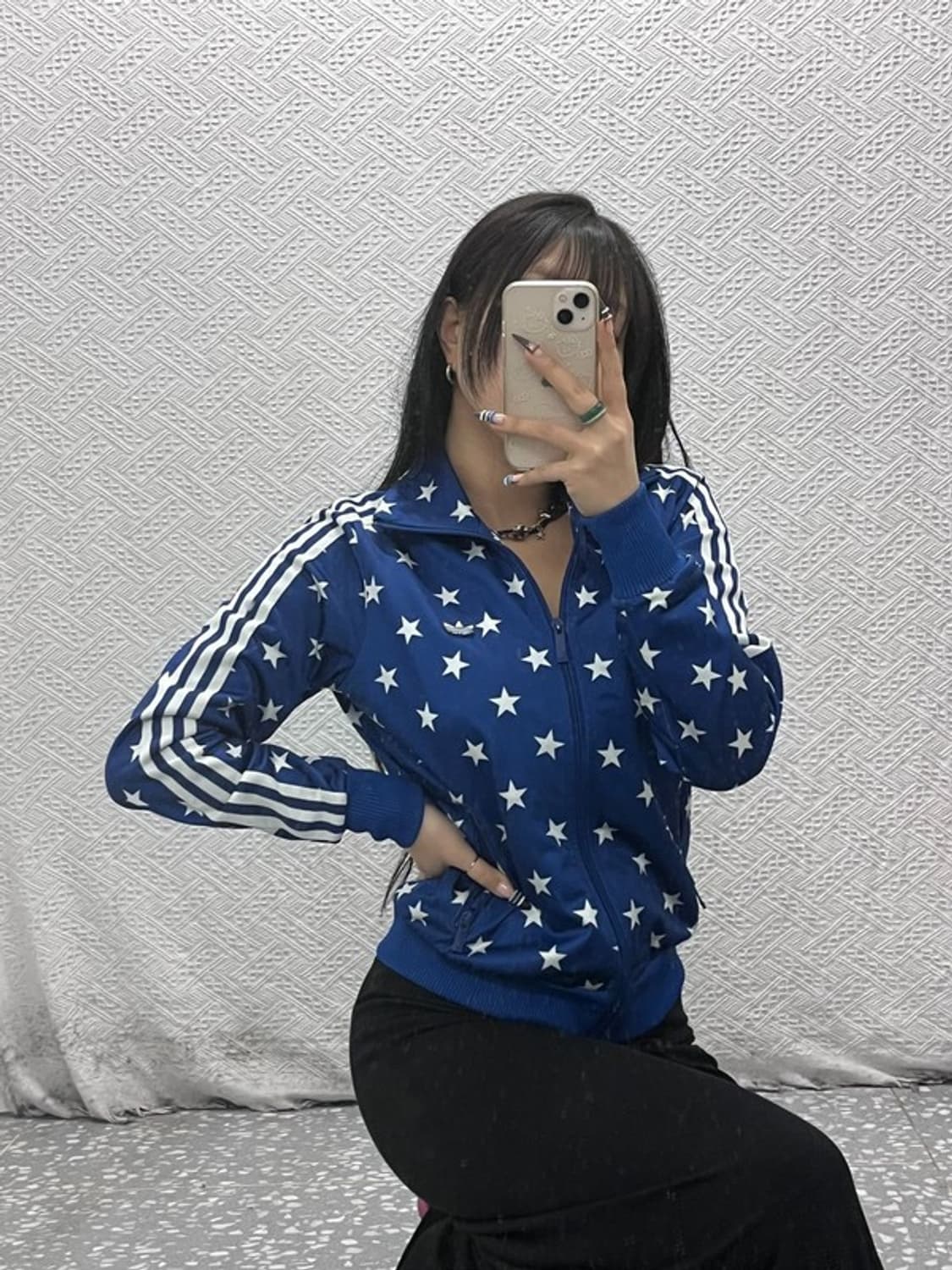 아디다스 희귀 Y2K 제레미스캇 별패턴 져지 집업 100 C07897 상품이미지2