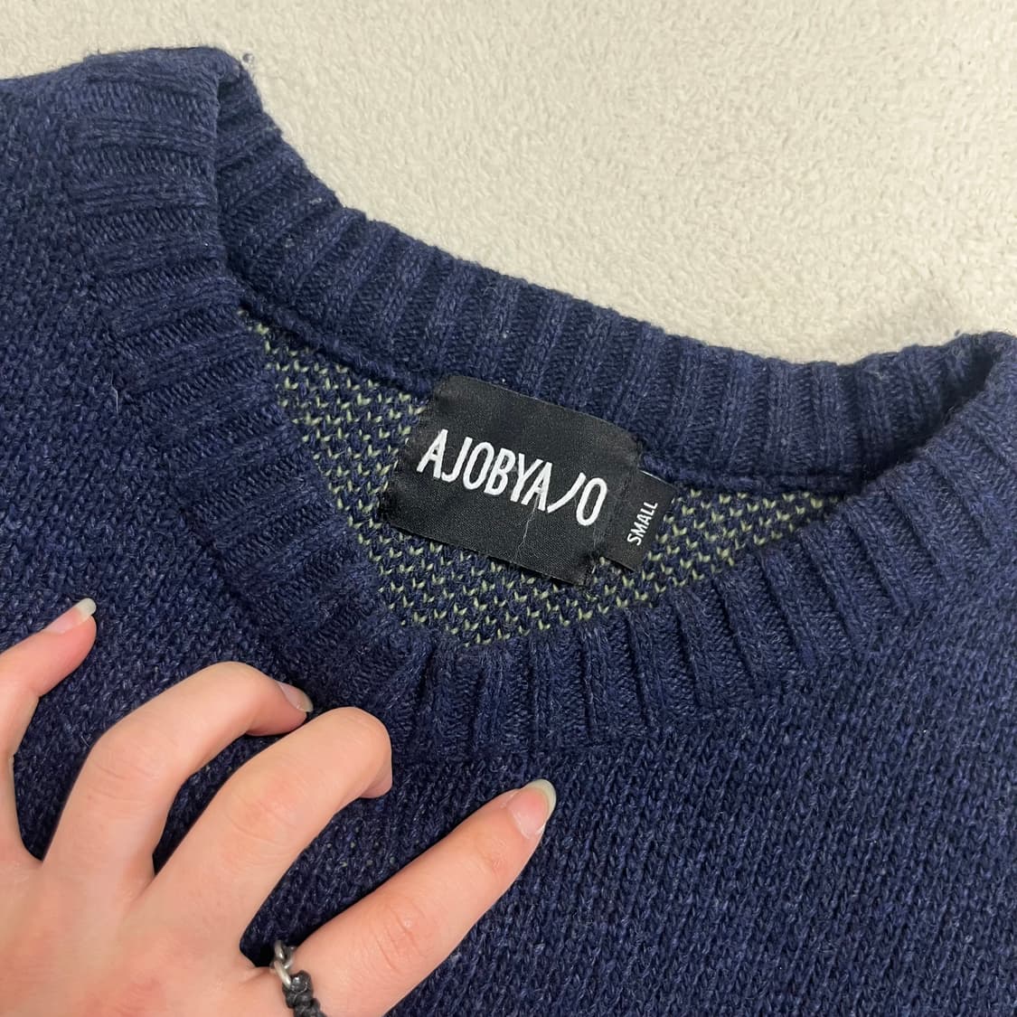 AJOBYAJO navy knit 상품이미지6