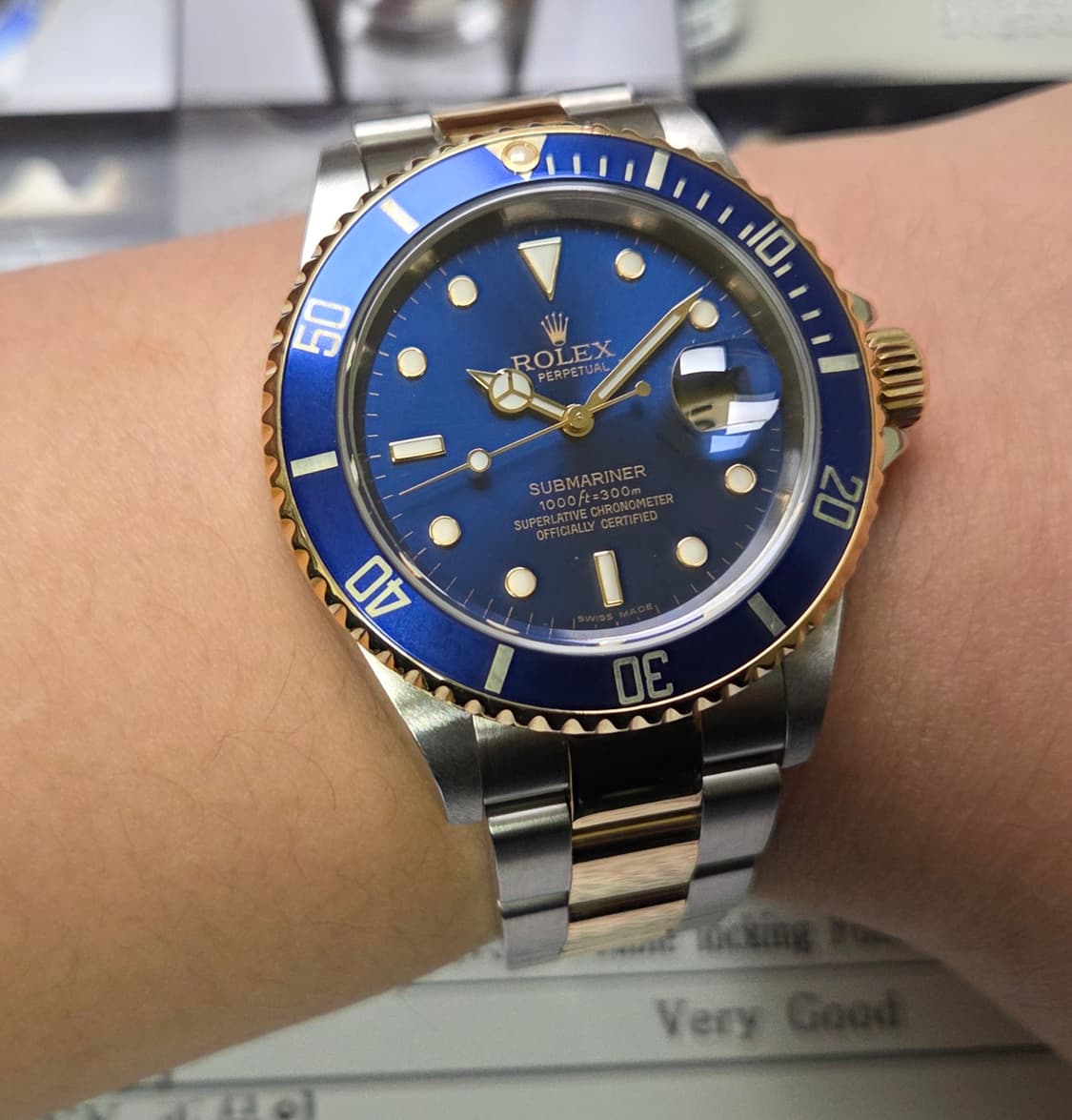 롤렉스 서브마리너 청콤 18K콤비 구구섭 16613 금버클 후기형 상품이미지9