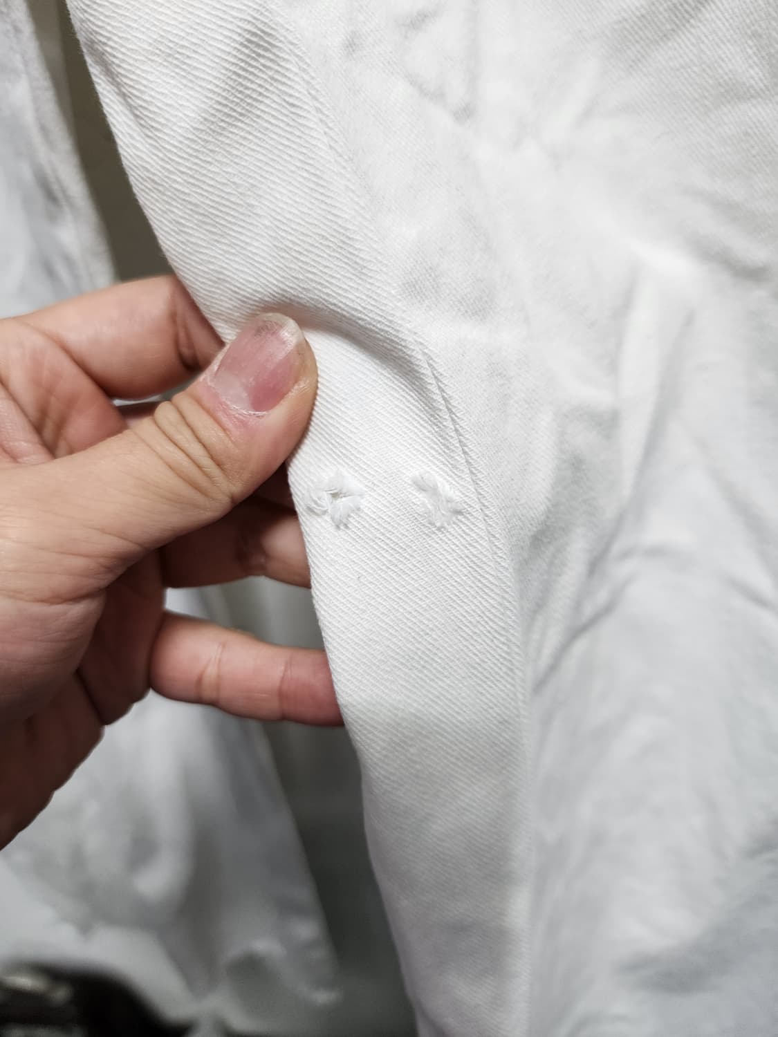 폴로랄프로렌 단추디테일 화이트 와이드 데님  상품이미지7