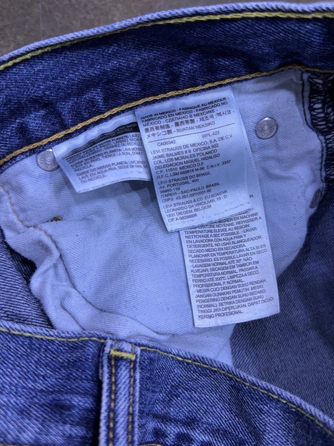 리바이스 513 슬림 스트레이트핏 빈티지 워싱 데님팬츠 32 상품이미지8