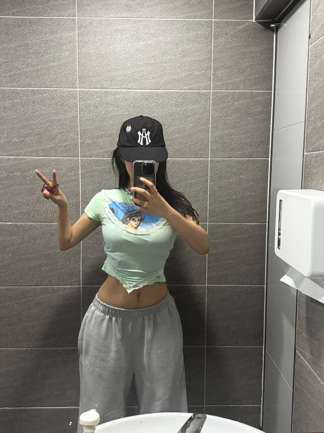 큐리티 C MIIGO X WOMEN GRAPHIC T-SHIRT_MINT 상품이미지3