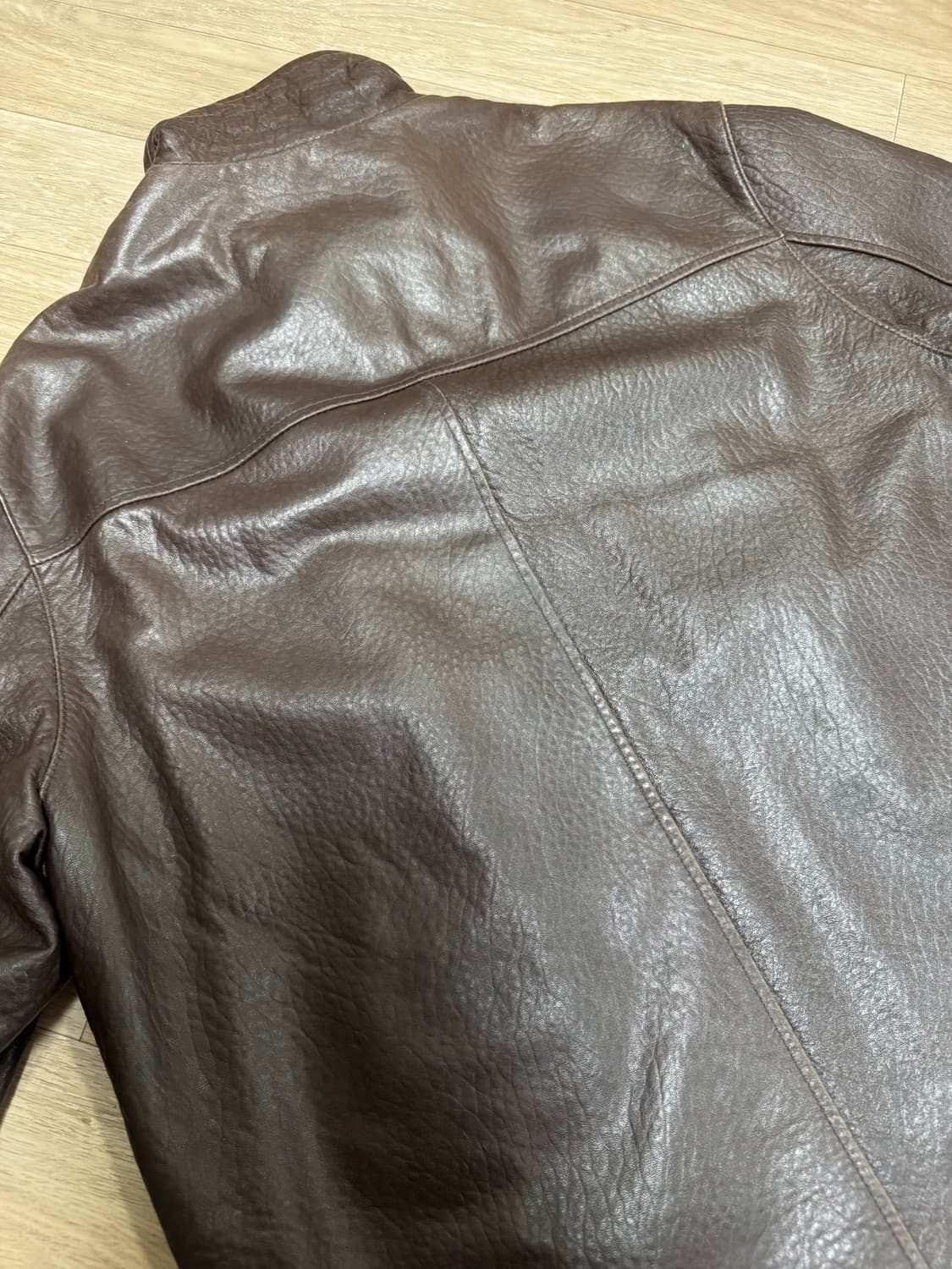빈티지 마에스트로 브라운 양가죽 레더 가죽 자켓 상품이미지4