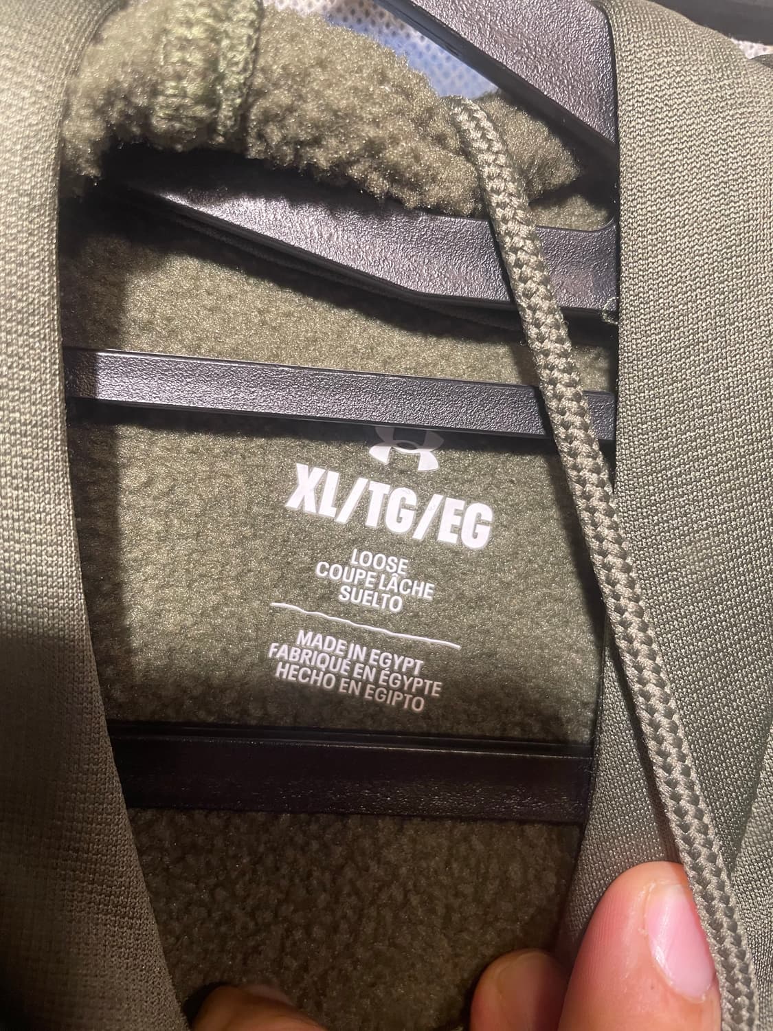 언더아머 후드티 카키색 xl 기모  상품이미지2