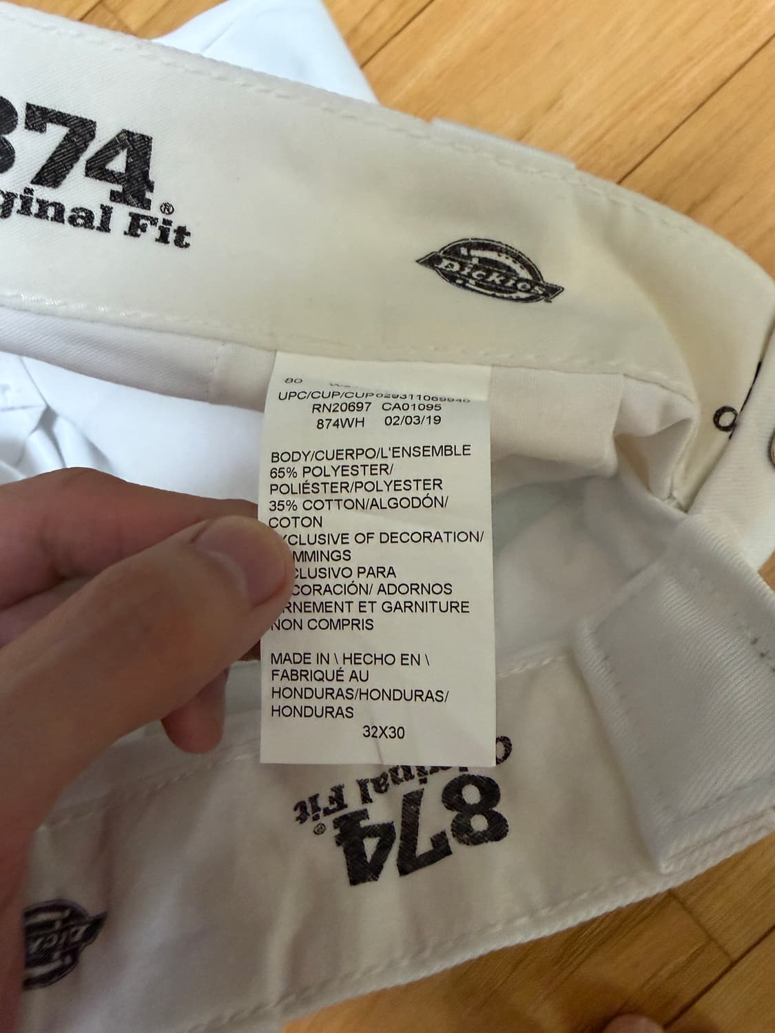 라브로스 디키즈874 화이트 32x30 상품이미지4