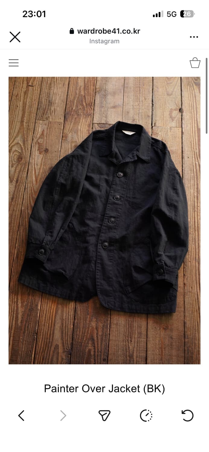 워드로브 41 페인터 오버 자케 블랙 [L] 상품이미지1