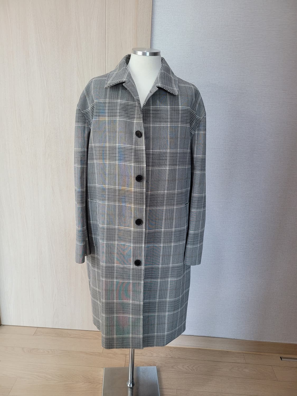 스파오포맨 SPAO for Men 체크 맥코트 그레이 상품이미지1