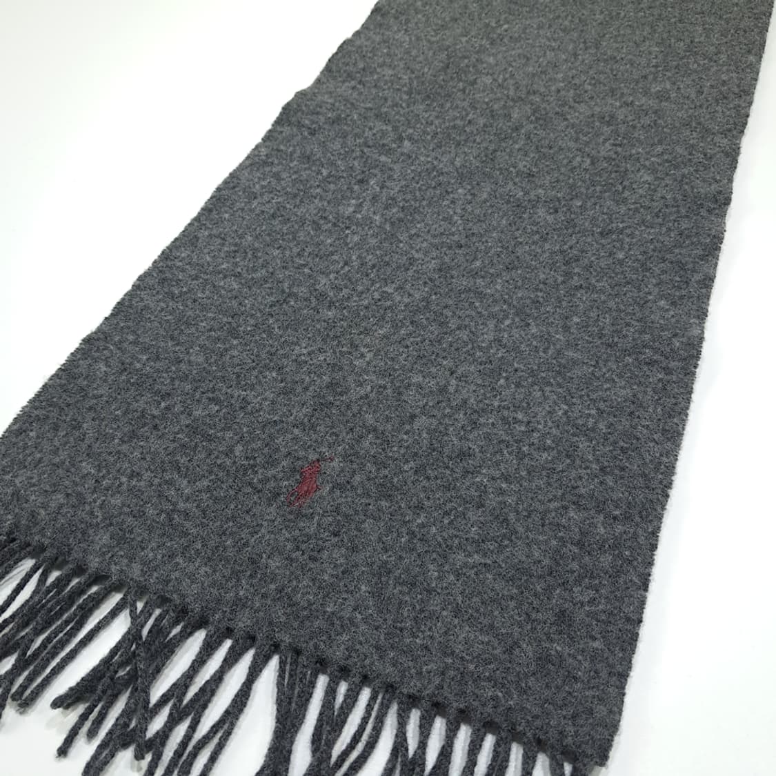 MX390 폴로 스코틀랜드판 램스울 레드포니 그레이 머플러 목도리 상품이미지5