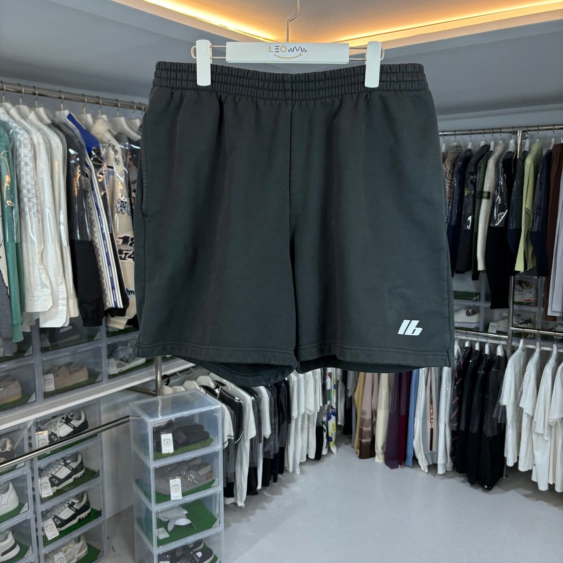 [정품] 발렌시아가 로고 코튼 스웨트 하프팬츠 M 상품이미지1