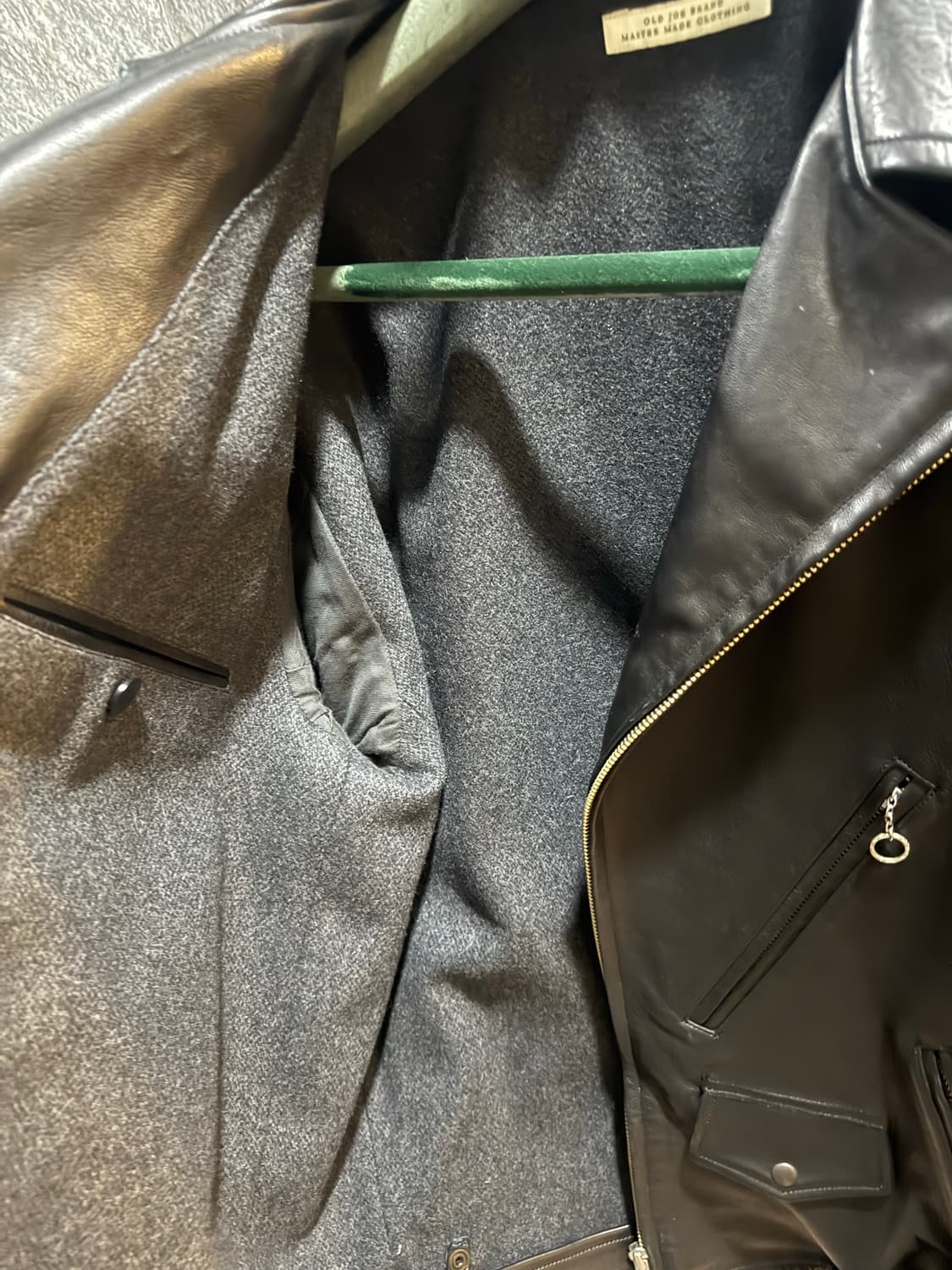 올드조 라이더 자켓 38 이태리 카우레더 상품이미지4
