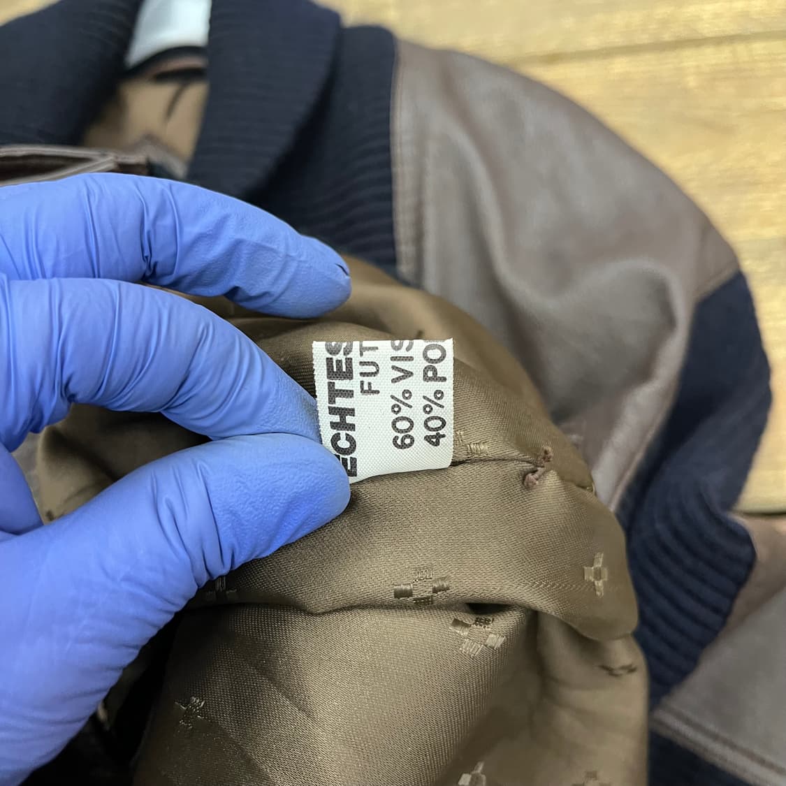 빈티지 이태리 양가죽 니트 배색 가죽자켓 상품이미지5