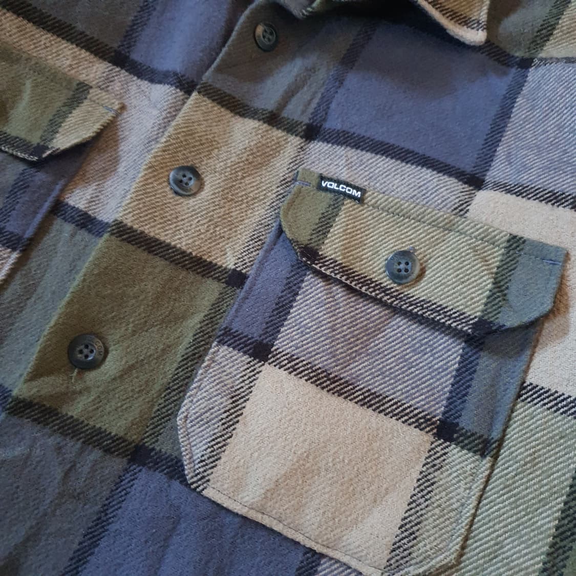 볼컴 클래식 핏 헤비 플란넬 체크 셔츠 no.1 상품이미지4