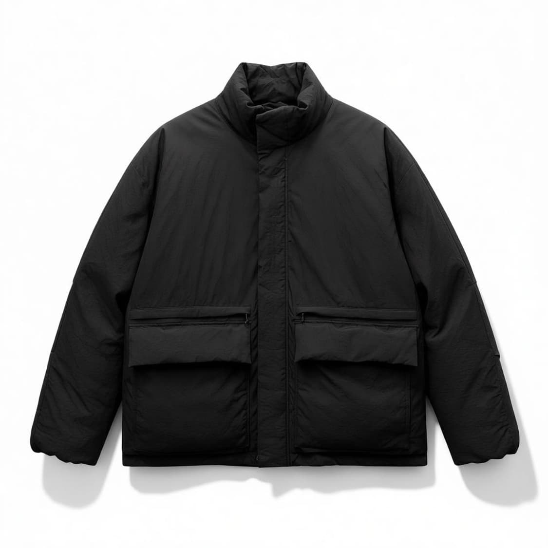 프리즘웍스 오버핏 푸퍼 다운 패딩 블랙 L 상품이미지1