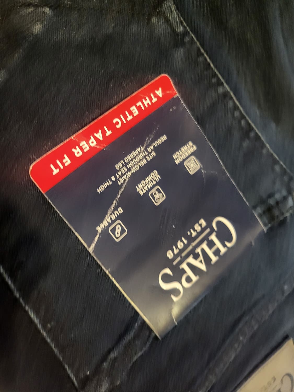 CHAPS 36/32 Athletic 테이퍼핏 청바지 상품이미지3