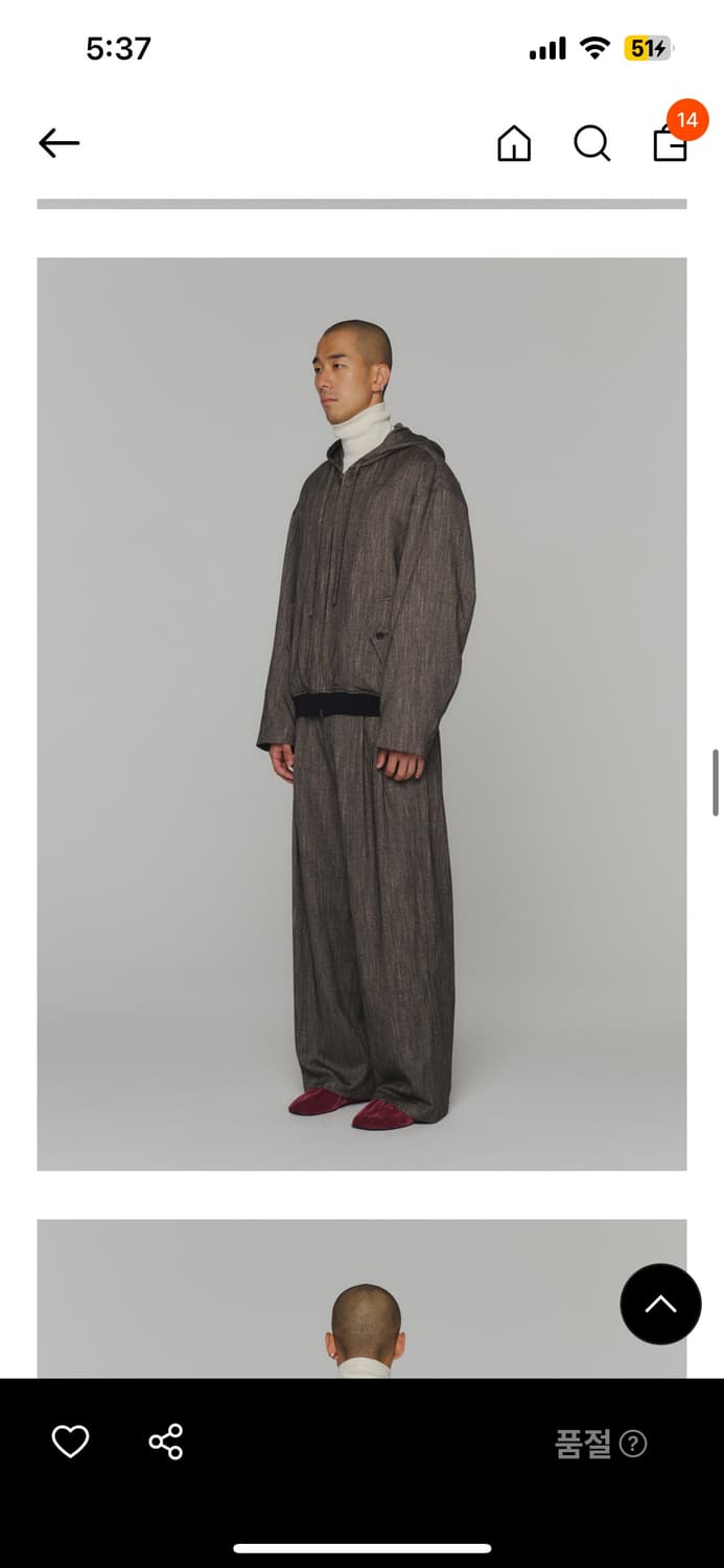 아모멘토 트위드 와이드 팬츠 L(WOOL TWEED WIDE PANTS) 상품이미지6