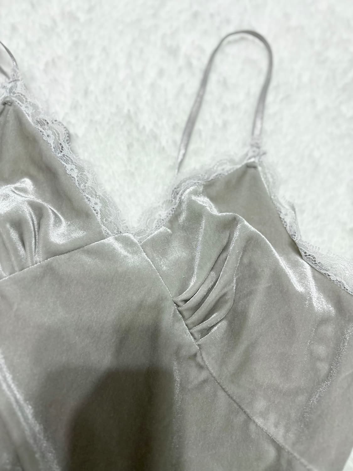 빈티지 새틴 벨벳 레이스 슬리브리스 상품이미지3